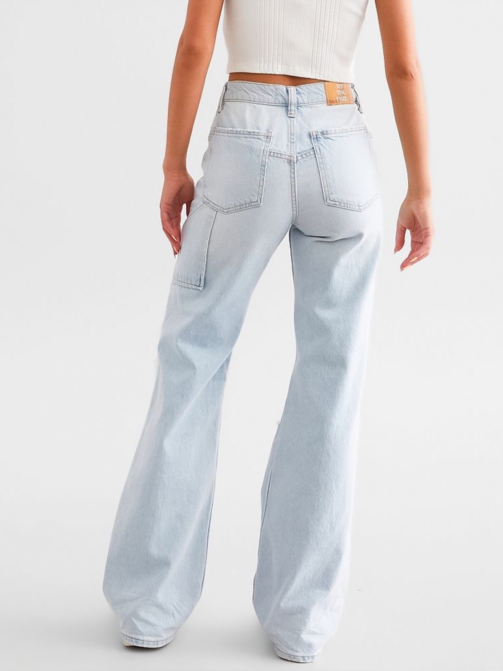 Free People We The Free Tinsley Baggy High Rise Straight Jean Sz.26 - Picture 4 of 9